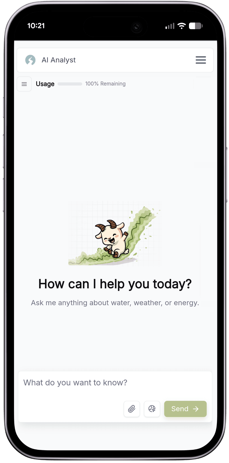 The P49 AI analyst on a phone