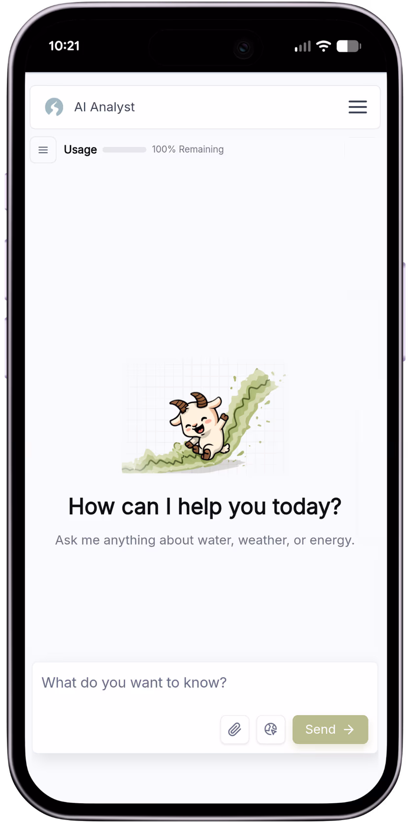 The P49 AI analyst on a phone