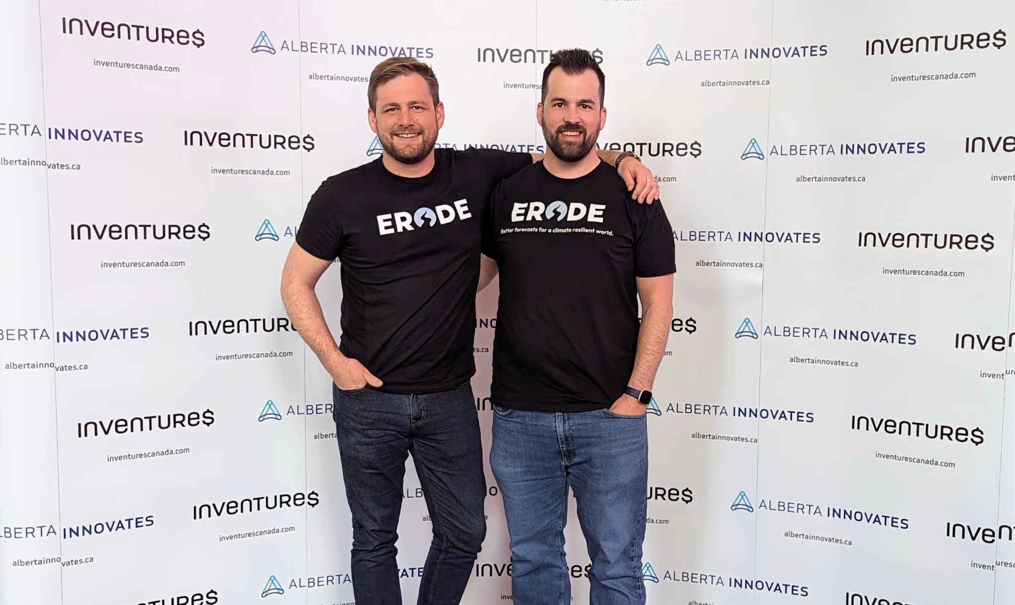 Founders Cody Kupferschmidt (left) and Craig MacRitchie at the Inventures 2024 event.